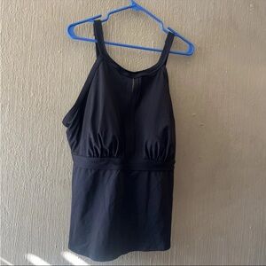 Lands End Women's Swim Tankini Top Size 18W G Black Top Padded wireless 517070
